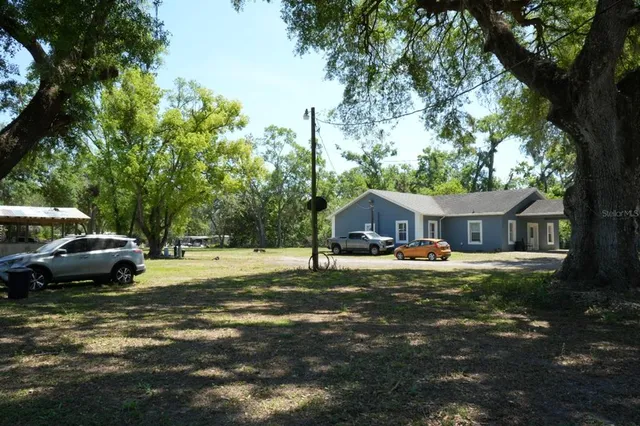 a house view with a garden space