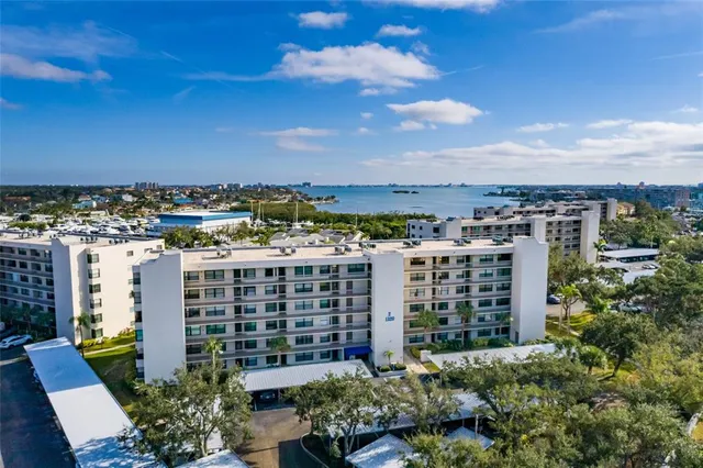 a view of a city with tall buildings
