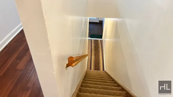 a view of stairs
