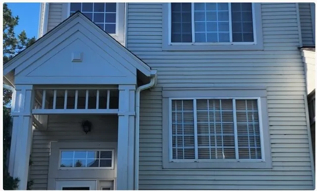 a front view of a house