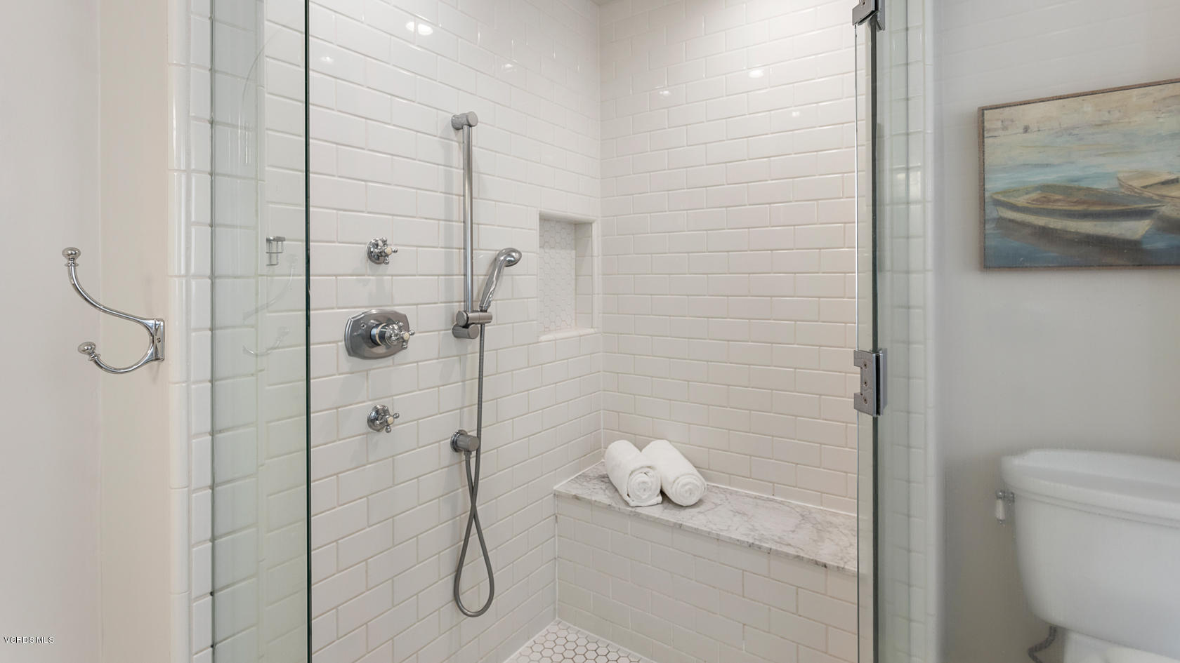 12252 Gorham Avenue Los Angeles, CA 90049 - Photo 37 of 59 a bathroom with a shower