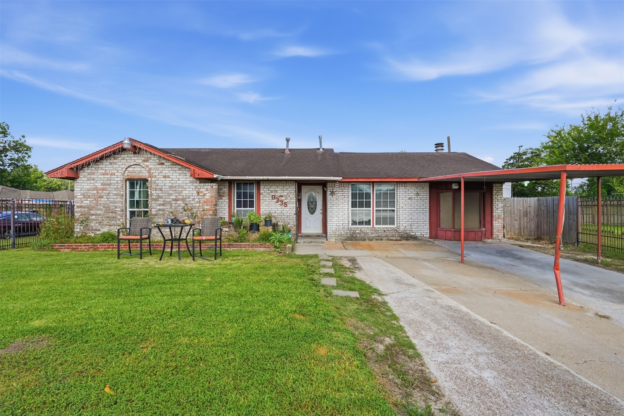 Front view of the home