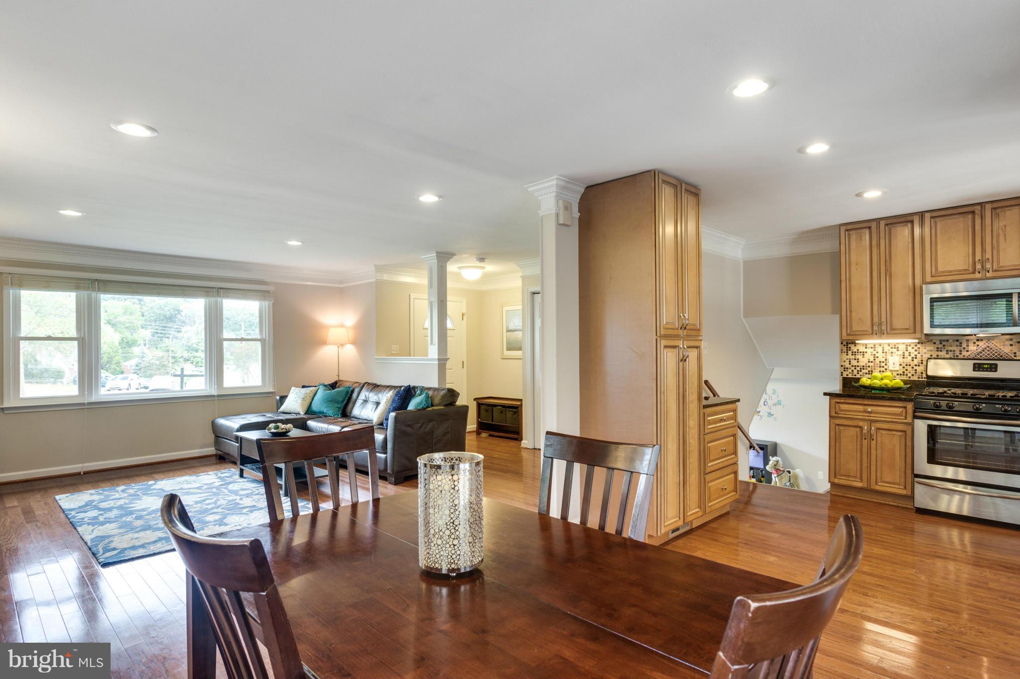 Open Concept Kitchen, Dining Rm
