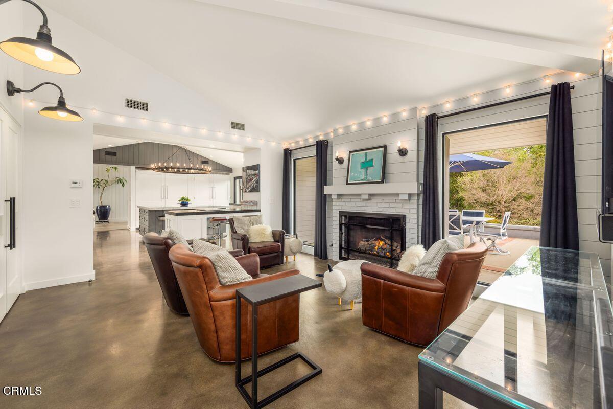 291 Saddle Lane Ojai, CA 93023 - Photo 12 of 47 a living room with furniture and a fireplace