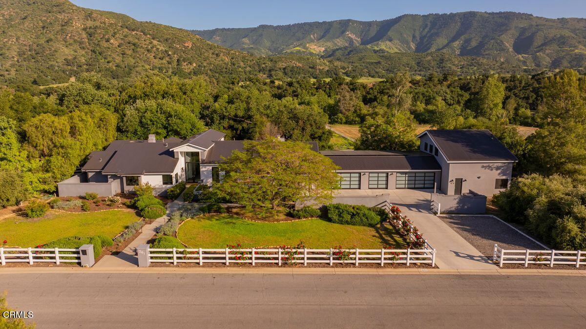 291 Saddle Lane Ojai, CA 93023 - Photo 3 of 47 an aerial view of a house with a garden