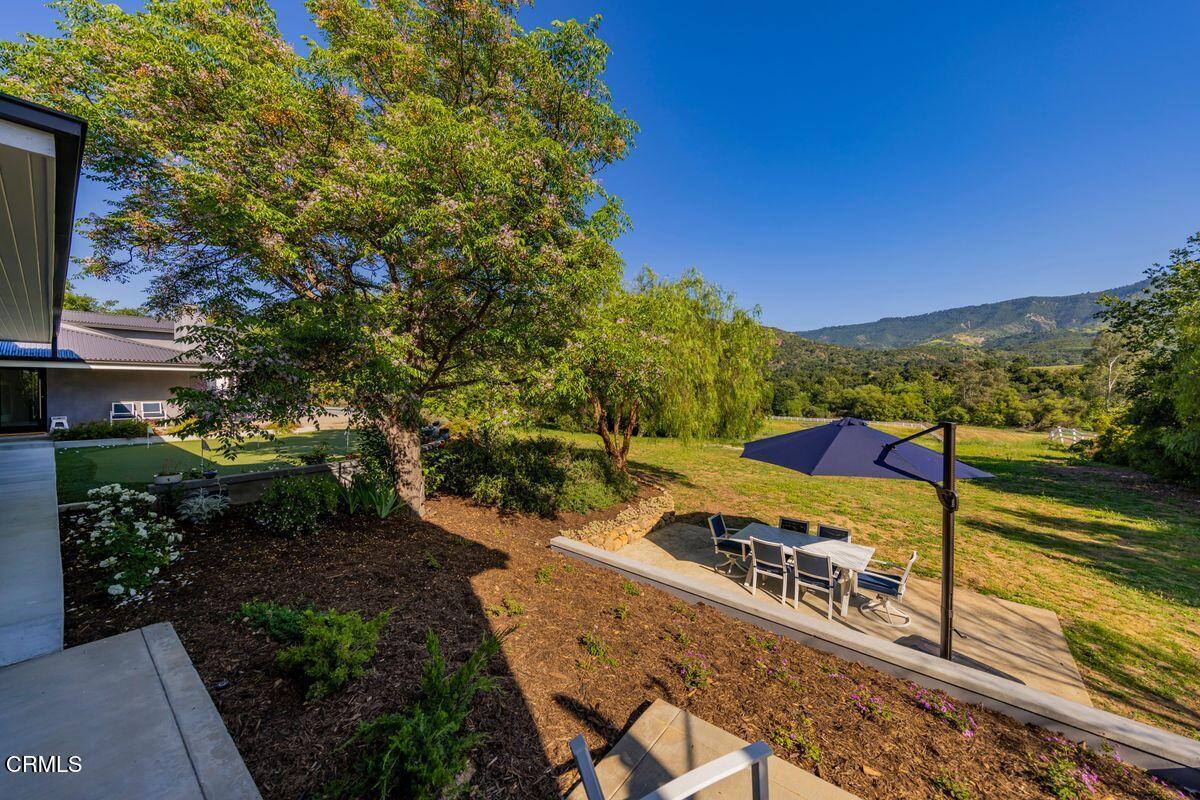291 Saddle Lane Ojai, CA 93023 - Photo 35 of 47 a view of a balcony with two chairs and a table