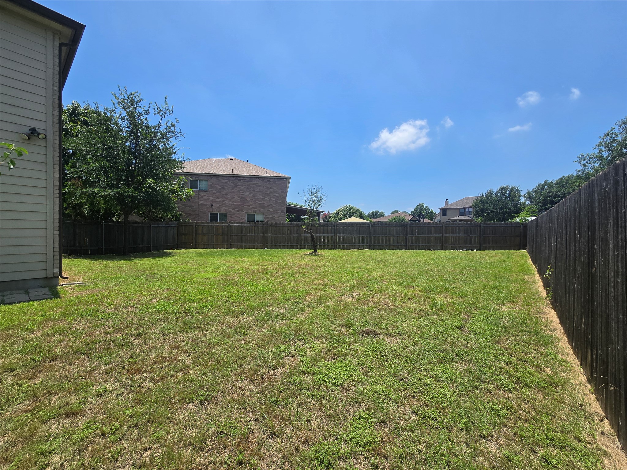 2021 Rim Rock Drive Leander, TX 78641 - Photo 14 of 14 A generously sized yard, fully fenced for privacy, awaits your landscaping vision.