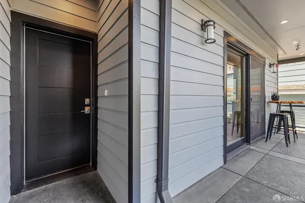 a view of elevator with hallway
