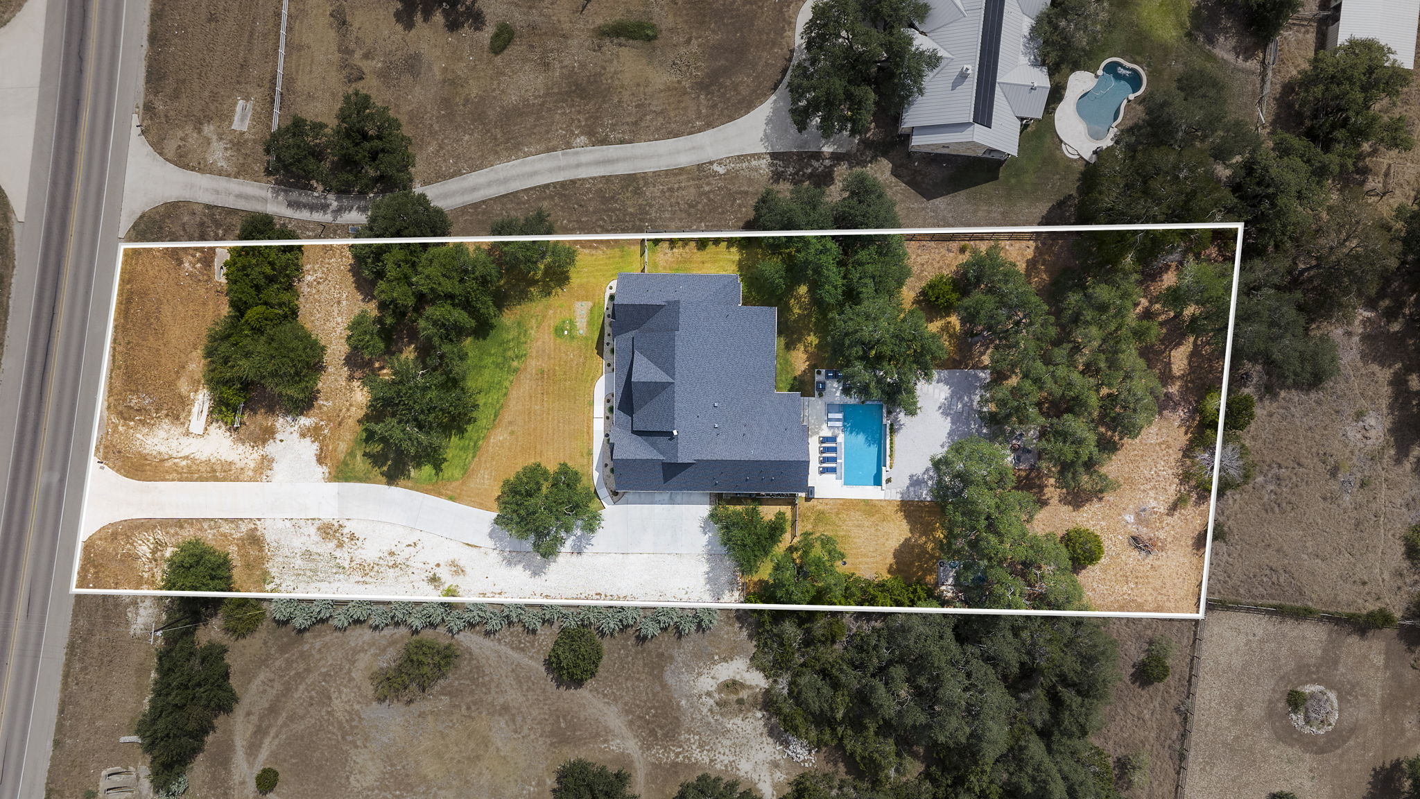 32831 Ranch Road 12 Dripping Springs, TX 78620 - Photo 3 of 40 Aerial view of the 1.4 acres