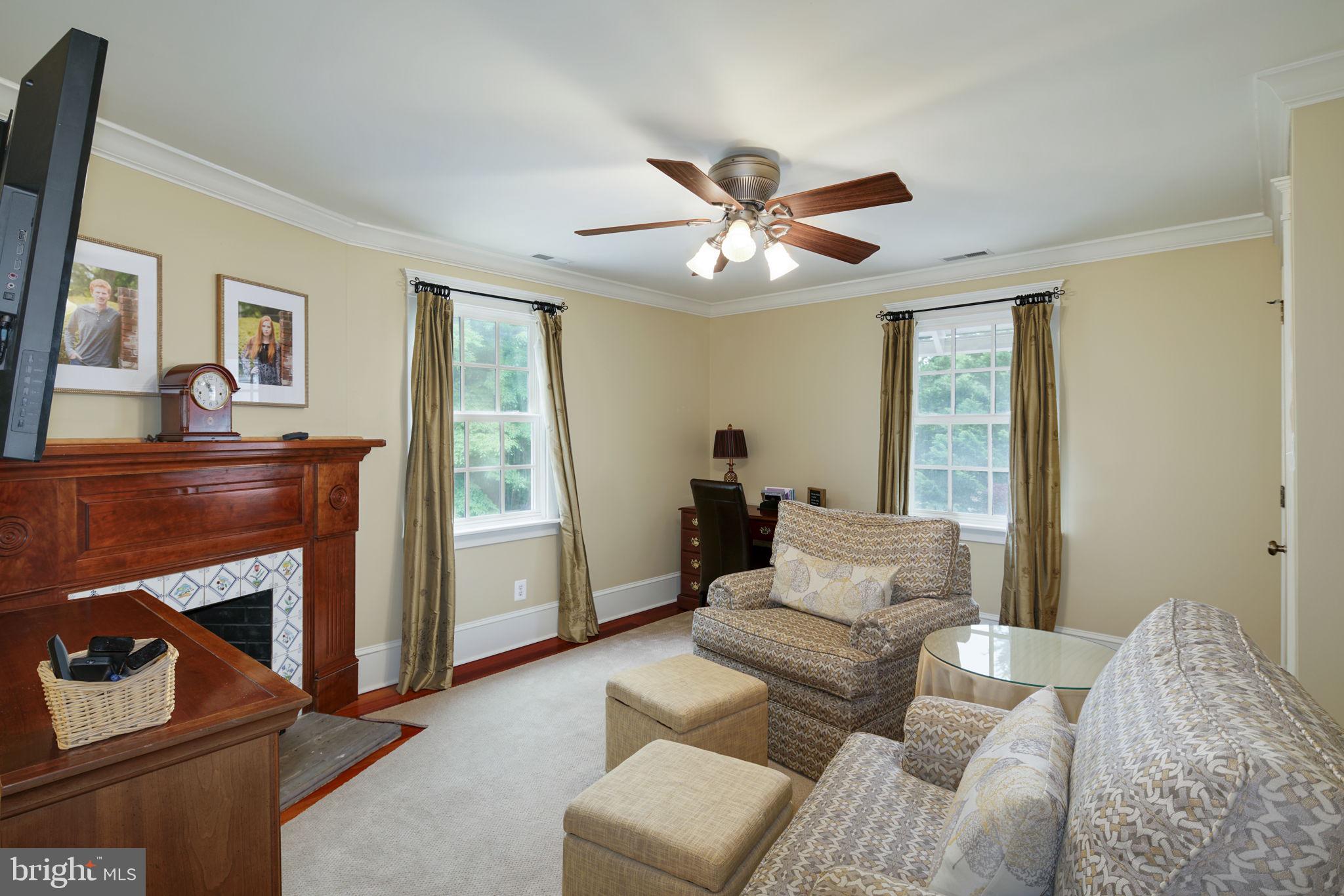 817 Riverton Road Moorestown, NJ 08057 - Photo 21 of 46 Master bedroom sitting room with fireplace