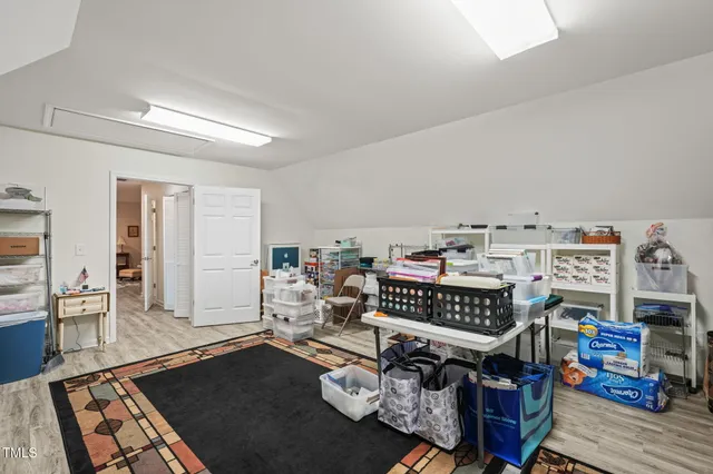 a view of a livingroom with furniture