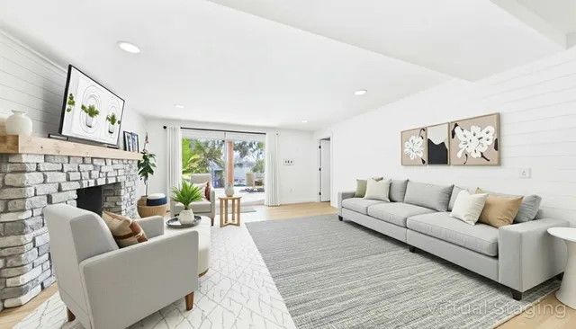a view of a swimming pool with a chairs