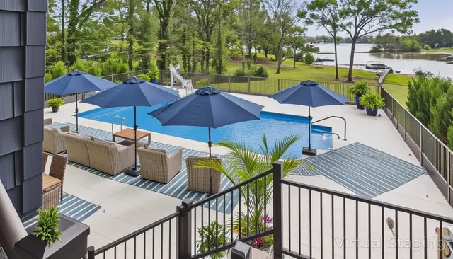 a view of house with outdoor space and seating area
