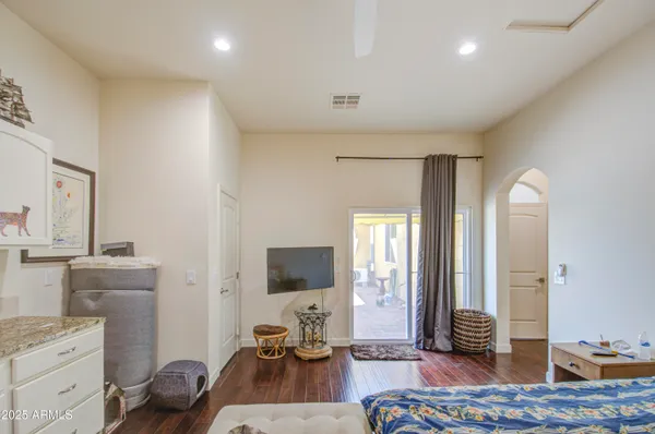 a view of a house with a backyard and a garage