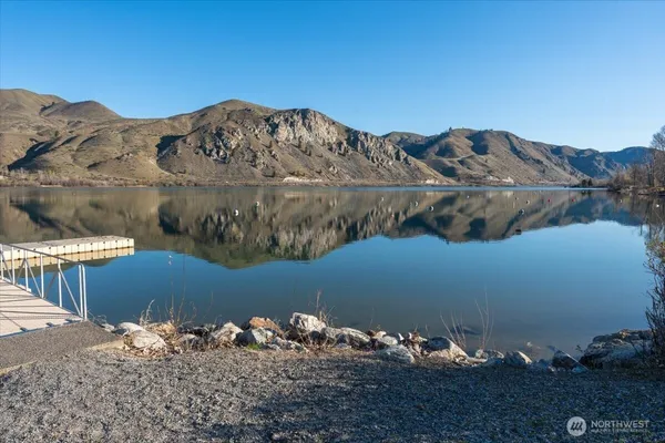 a view of a lake with outdoor space