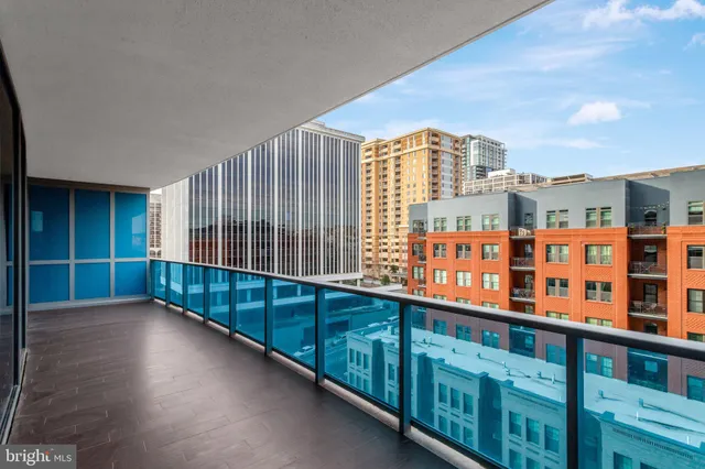 a view of balcony with an outdoor space