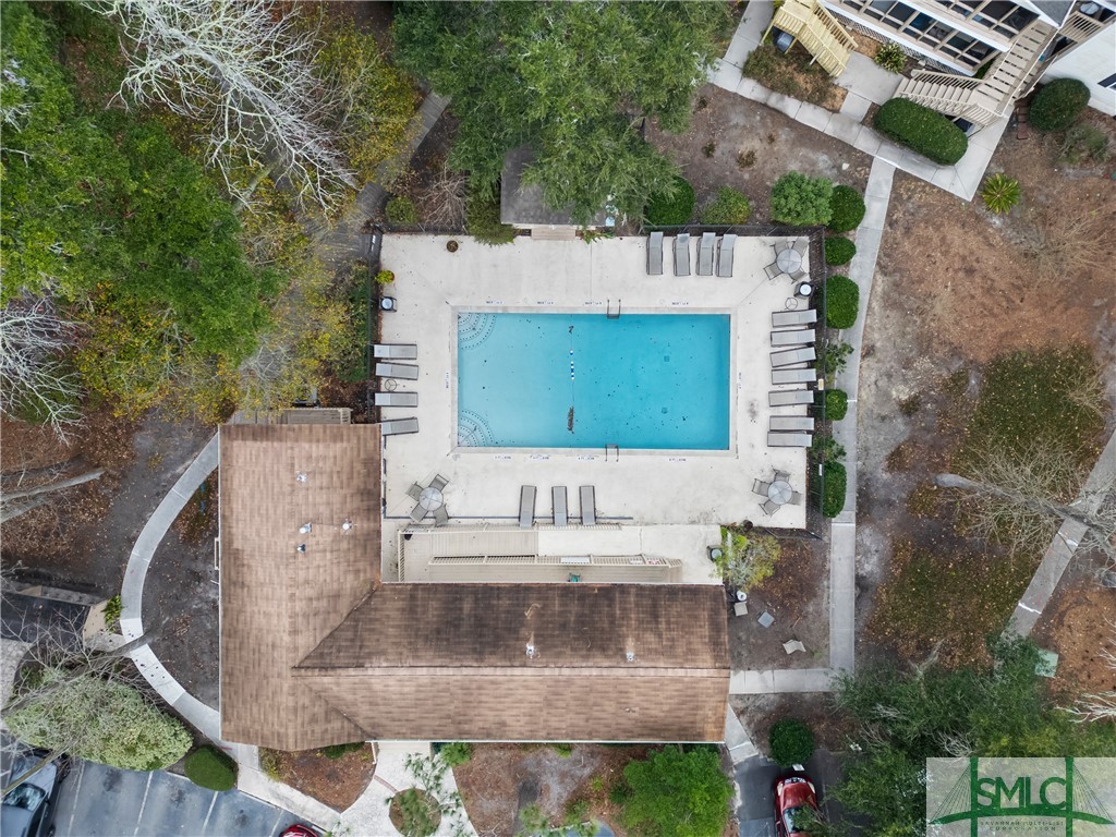 401 North Cromwell Road, Unit T7 Savannah, GA 31410 - Photo 37 of 41 Ariel of the Pool