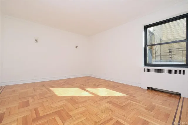 an empty room with a window