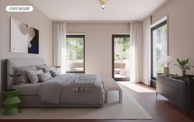 a view of a bedroom from a hallway