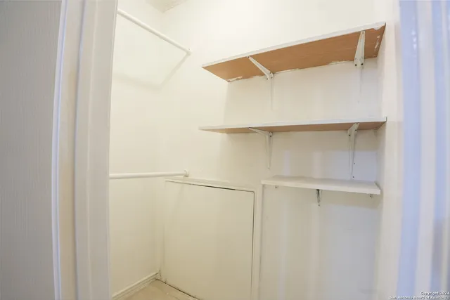 a close view of closet