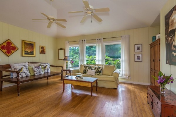 5175 Weke Road Hanalei, HI 96714 - Photo 13 of 25 a living room with furniture and a large window