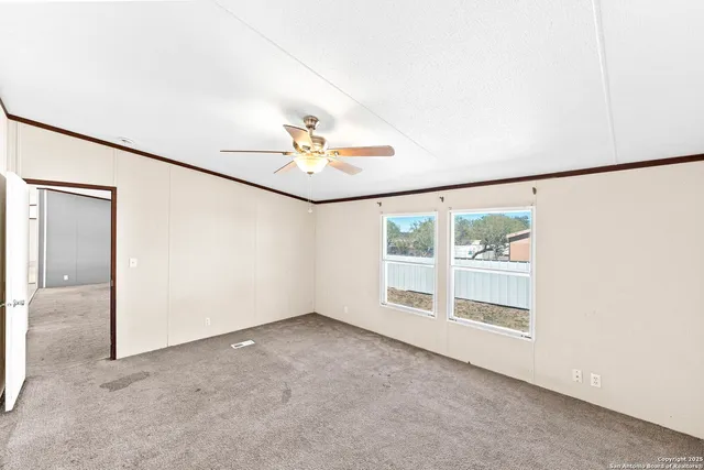 an empty room with a window