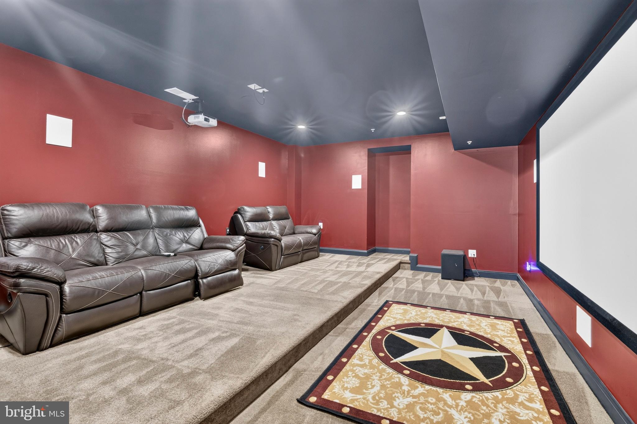 4518 Bridle Ridge Road Upper Marlboro, MD 20772 - Photo 64 of 85 Large Movie Theatre in basement