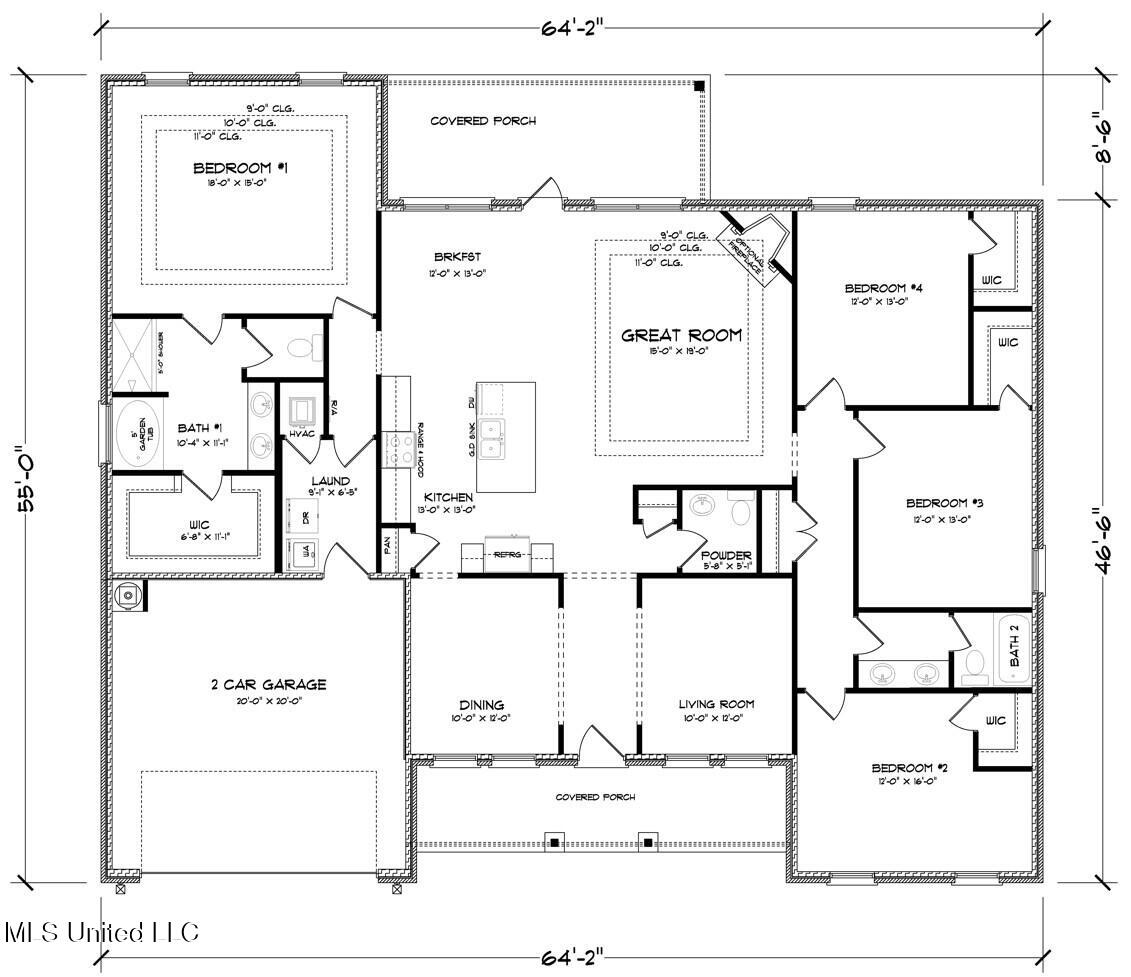 108 Firefly Drive Lucedale, MS 39452 - Photo 31 of 31 KATHERINE A B FE FLOOR PLAN
