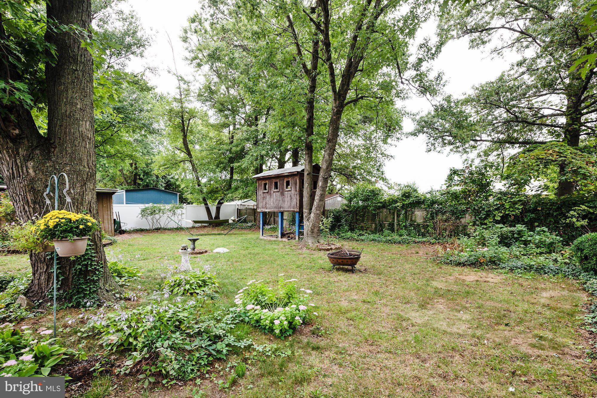 207 Regency Road Edgewater Park, NJ 08010 - Photo 6 of 36 a view of a garden with plants and large trees