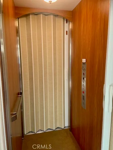 a view of a bathroom with a door