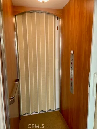 a view of a bathroom with a door