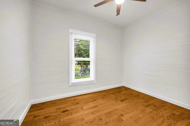 an empty room with a window