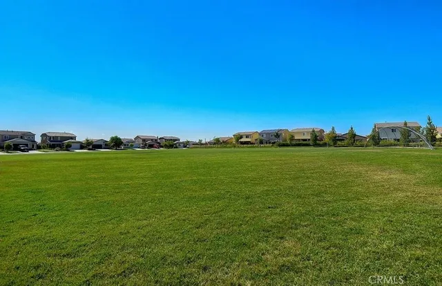 a view of a lake with a park