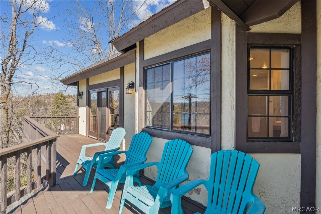 28994 North Shore Road Lake Arrowhead, CA 92352 - Photo 40 of 50 a view of balcony with furniture and outdoor view