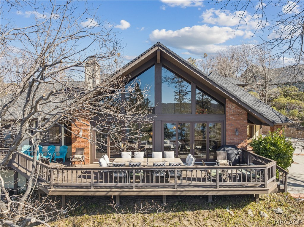28994 North Shore Road Lake Arrowhead, CA 92352 - Photo 41 of 50 a view of house with outdoor space and sitting area