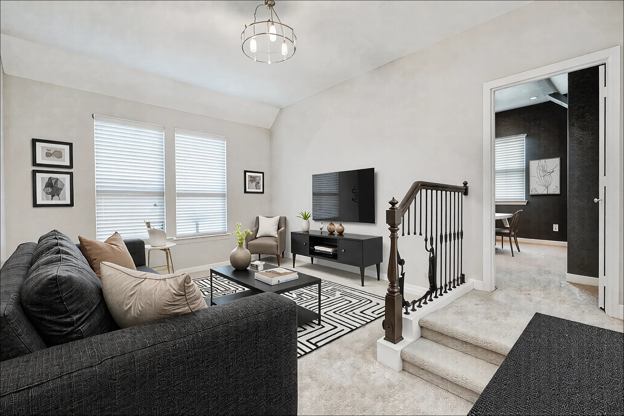 23527 San Ricci Court Richmond, TX 77406 - Photo 17 of 37 a living room with furniture and a flat screen tv