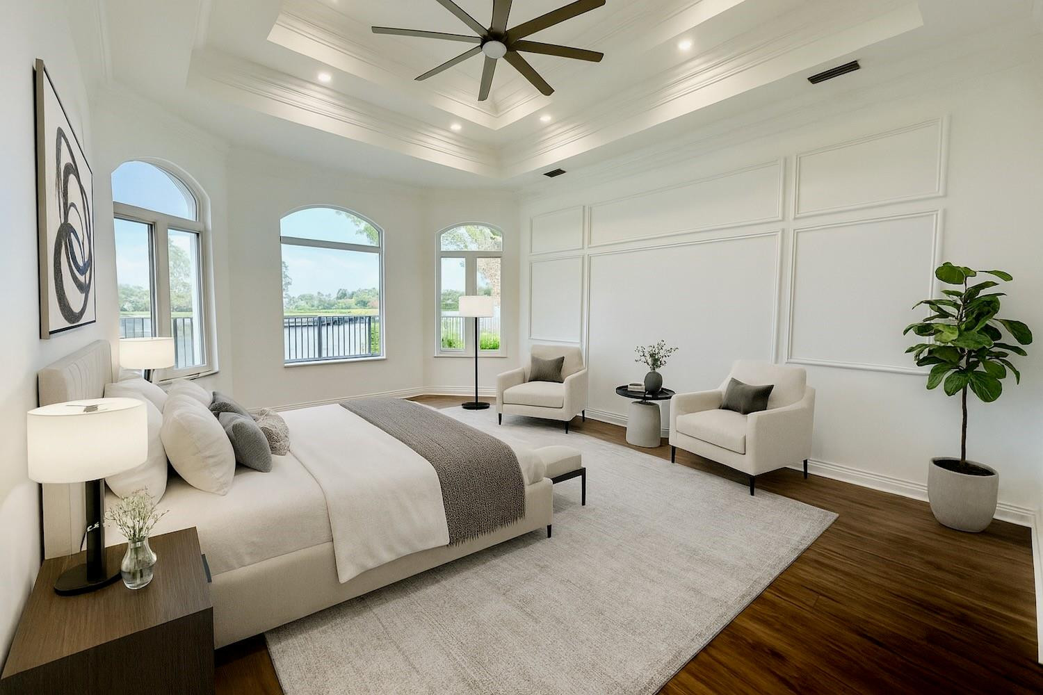 128 Southeast Rio Angelica Port St. Lucie, FL 34984 - Photo 18 of 40 a bedroom with bed couch and window