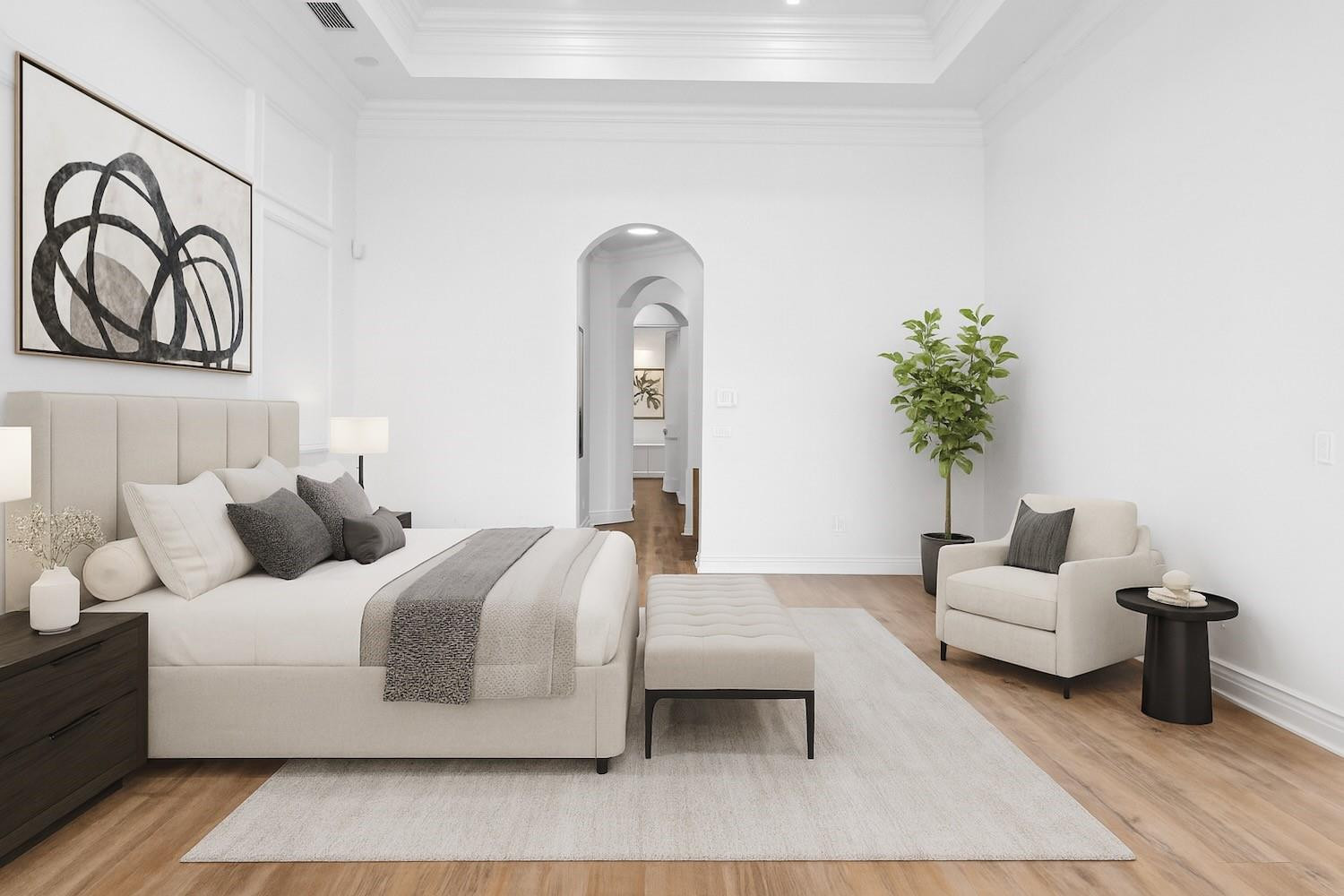 128 Southeast Rio Angelica Port St. Lucie, FL 34984 - Photo 28 of 40 a bedroom with bed and a couch