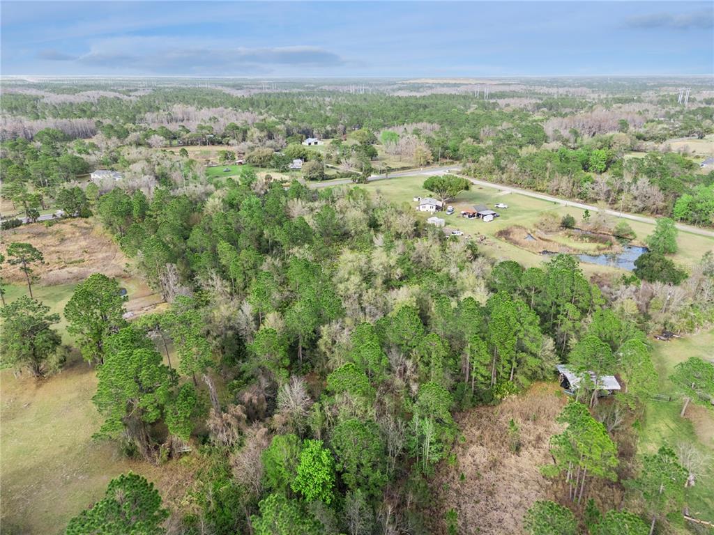 541 East Osceola Road Geneva, FL 32732 - Photo 19 of 31 an aerial view of residential houses with outdoor space and trees