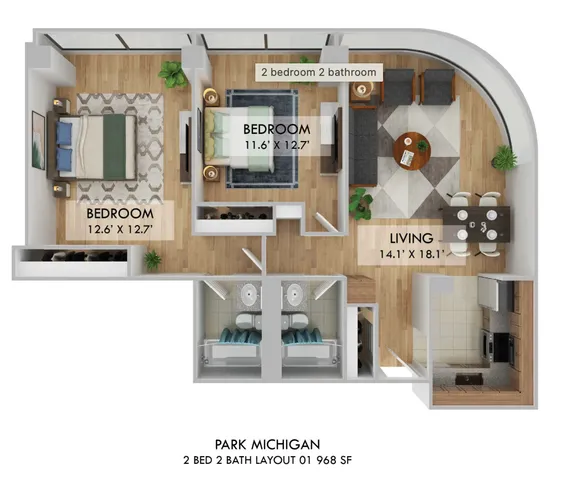 $2,867 | 1212 South Michigan Avenue, Unit 701, Chicago, IL 60605