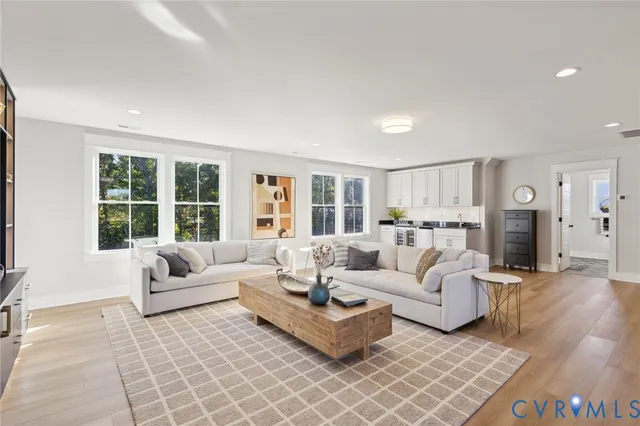 a bedroom with a bed and a cabinets