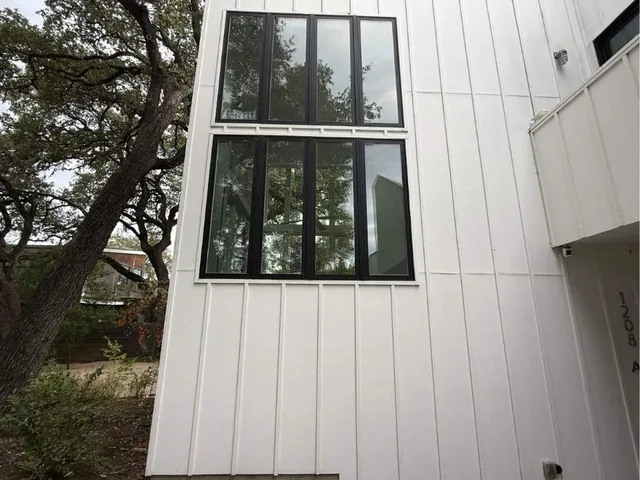 en empty room with windows