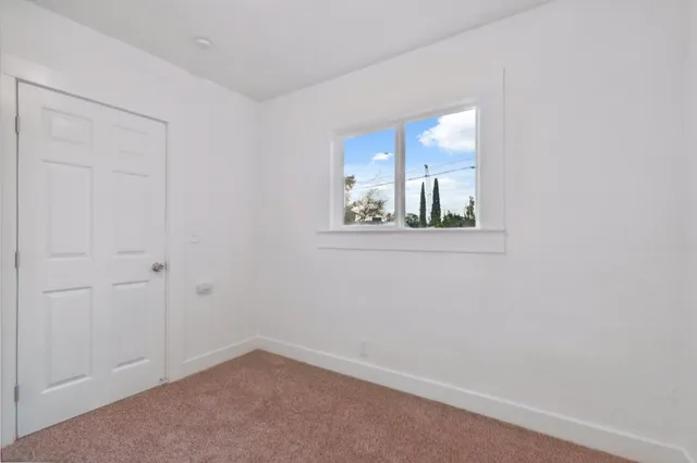 an empty room with a window