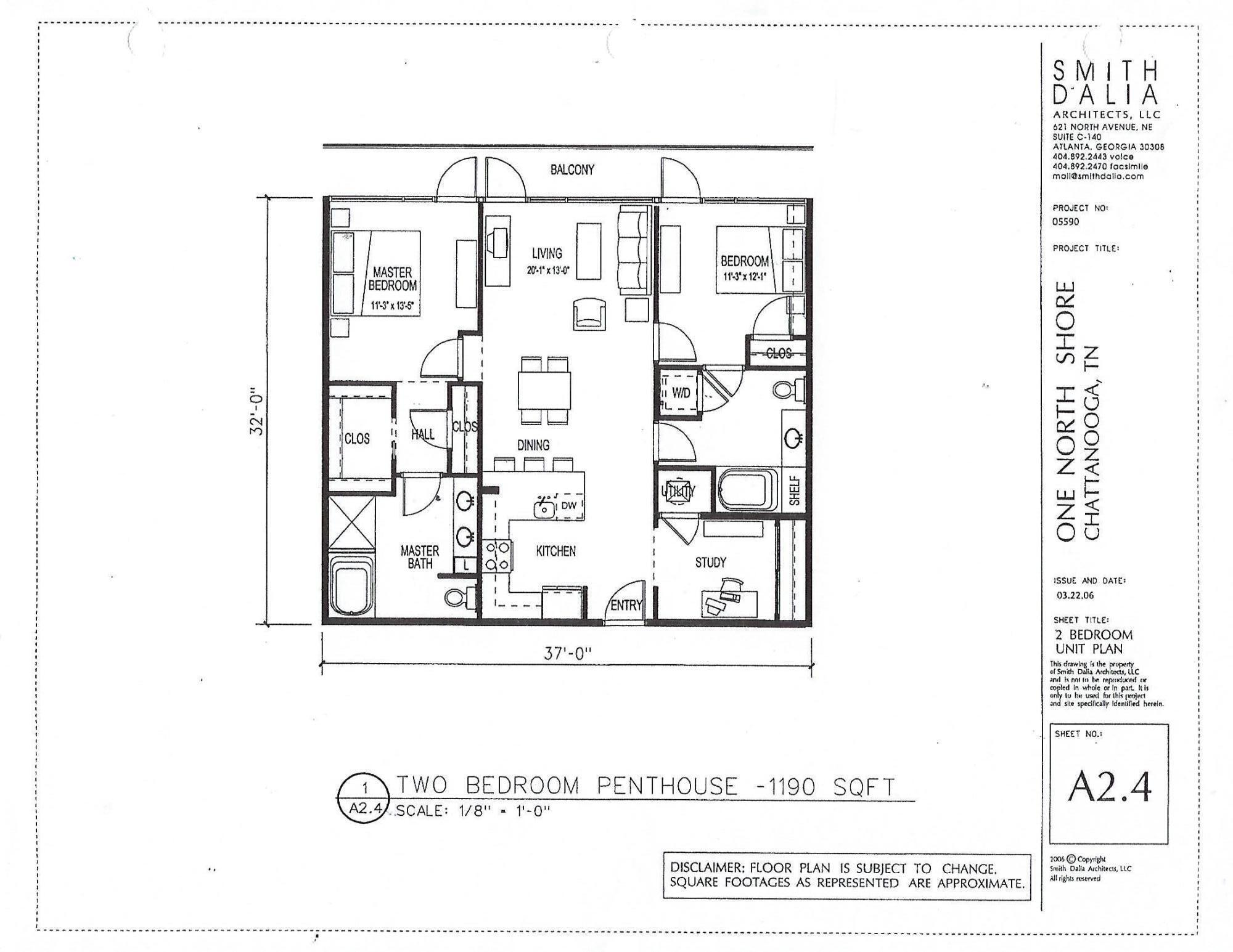 200 Manufacturers Road, Unit 707 Chattanooga, TN 37405 - Photo 65 of 65 Cambria PH Floor Plan