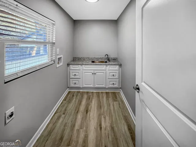 a room with storage and utility