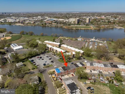 an aerial view of a city