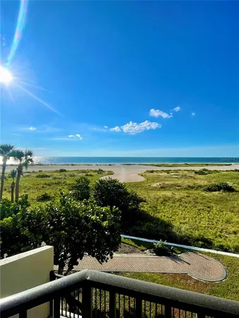 a view of city from a balcony
