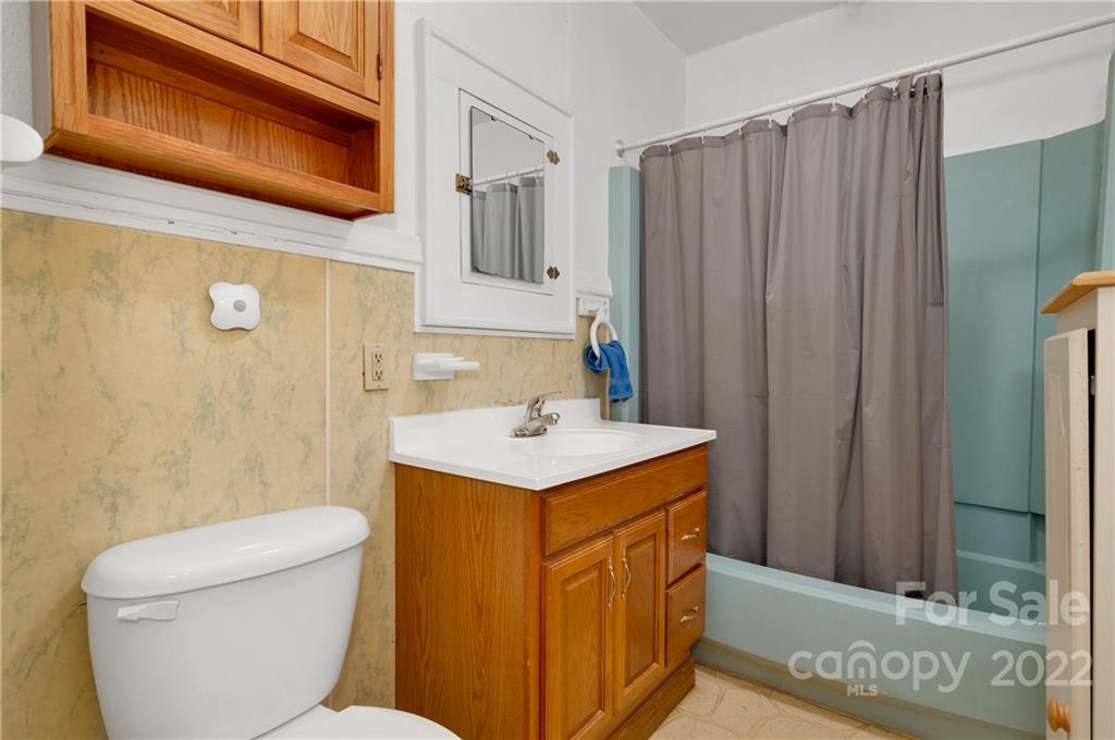 1715 Thickety Road Clyde, NC 28721 - Photo 16 of 25 a bathroom with a sink a toilet and shower
