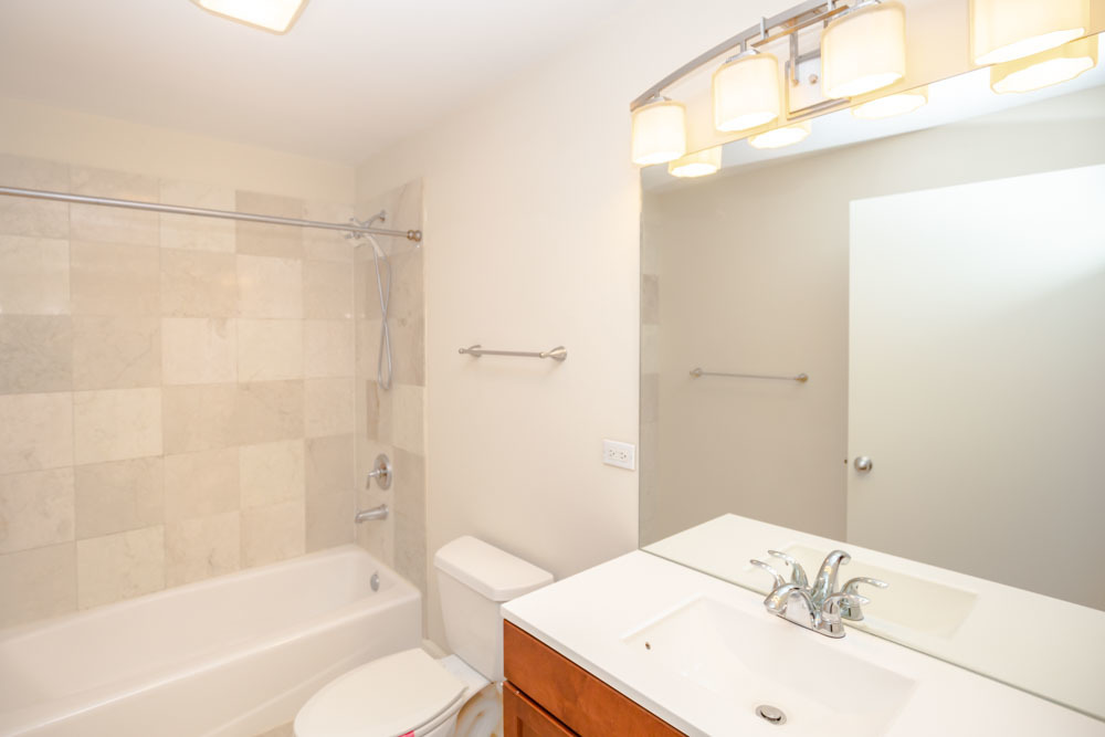 3349 North Clark Street, Unit 2SW Chicago, IL 60657 - Photo 9 of 13 a bathroom with a sink toilet and shower