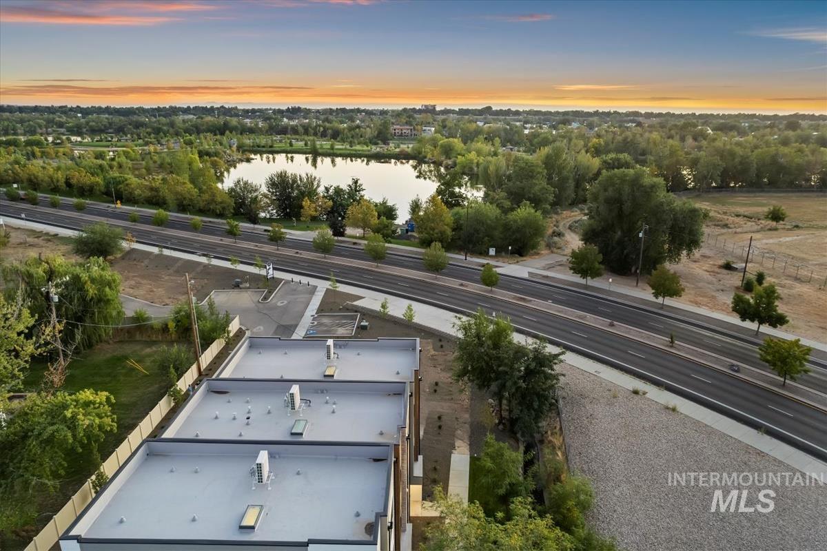 3249 West Moore Street Boise, ID 83702 - Photo 32 of 35 Aerial view at dusk of a water view